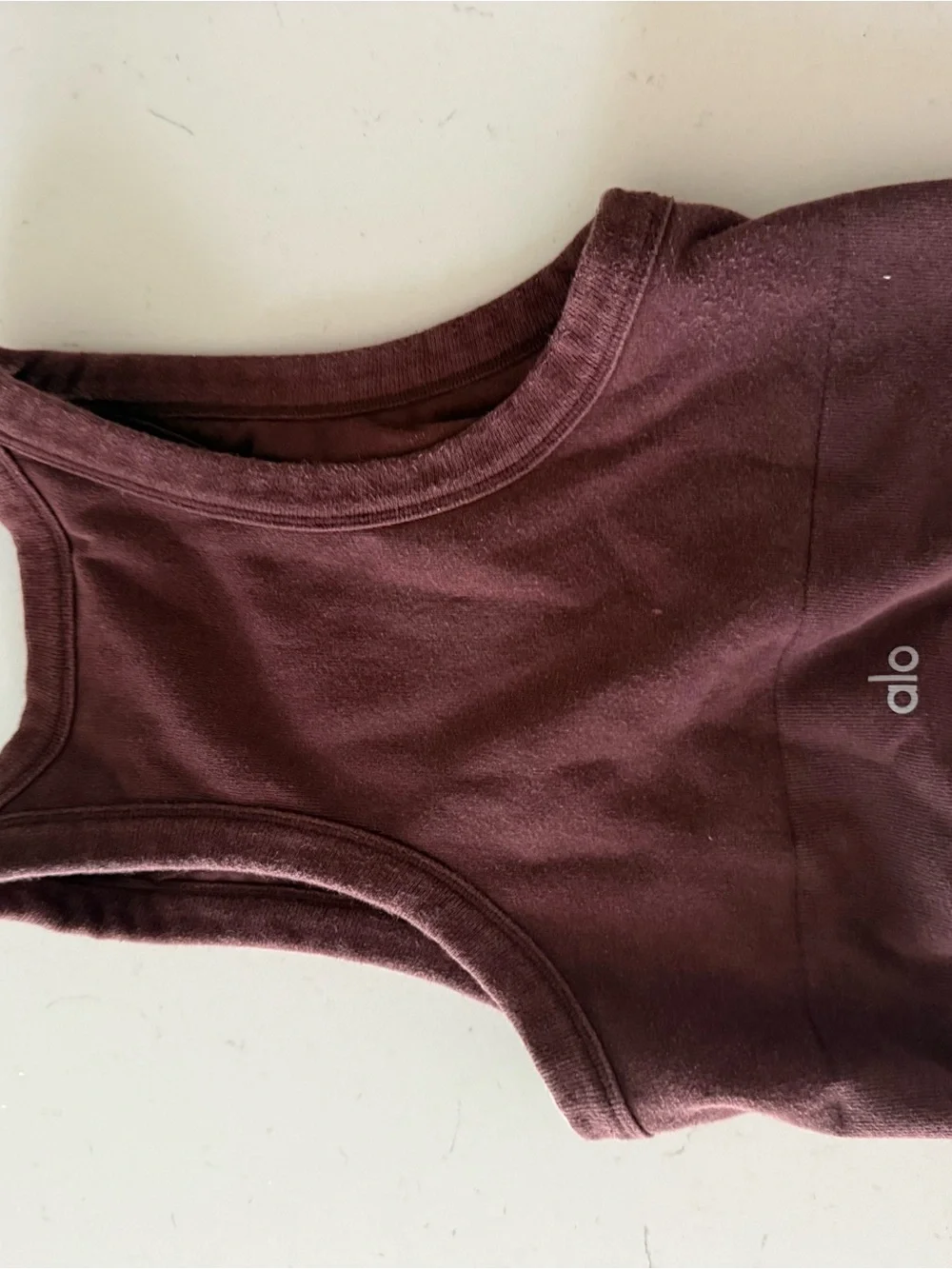 ALO Yoga Women's Ribbed Tank Top in Burgundy